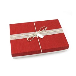 Коробка подарочная "Сюрприз" Красный с лентой 28,5*20*5 см