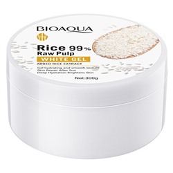 BIOAQUA  Гель для лица и тела RICE RAW PULP Белый Увлажняющий РИС 99%  300г  (BQY-49017)