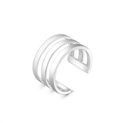 Кольцо на фалангу (разъёмное) из родированного серебра 925 пробы 04-401-0007