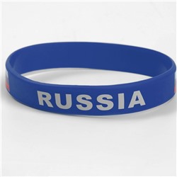 Силиконовый браслет "РОССИЯ", цвет синий