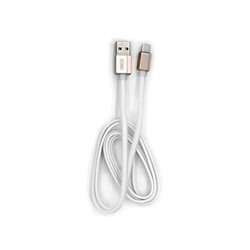 USB-кабель BYZ BL-606t AM-Type-C  1,2 метра, 2.1A, пластик, плоский, белый