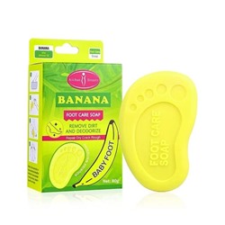 AICHUN BEAUTY  Мыло для Ног BABY FOOT Banana & Milk Антибактериальное, Дезодорирующее БАНАН  80г  (AC-3237)