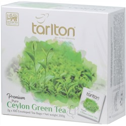 TARLTON. Premium Ceylon Green Tea в конвертах карт.пачка, 100 пак.