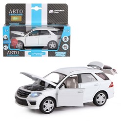 Модель 1:32 Mercedes-Benz ML63 AMG, белый 1251036JB Автопанорама в Самаре