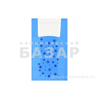 Пакет-майка OfficeClean "Звезды ", ПНД, 30+16*60см, 15мкм, голубой