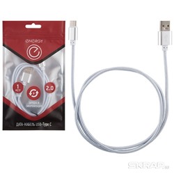 Кабель Energy ET-01 USB/Type-C, цвет - серебро