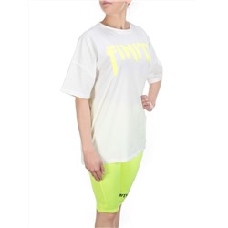 KD-865 WHITE/LIGHTGREEN Костюм-двойка женский 7986 TREND