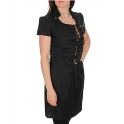 L1390 BLACK Платье женское (100% хлопок)