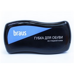 BRAUS Губка д/обуви Волна ЧЕРНАЯ