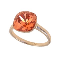 Кольцо (вставки: Кристаллы SW, розовые; покрытие: Золото)