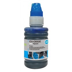 Чернила Cactus CS-I-C9352C, для HP DJ3920/3940/D1360/D1460/D1470/D1560/D2330, 100мл, голубые   93947