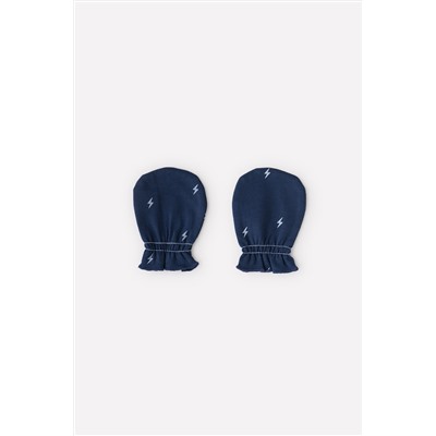 рукавички для новорожденных  К 8531/маленькие молнии на темно-синем