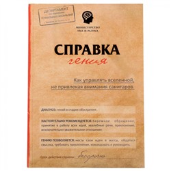 Ежедневник "Справка гения. Как управлять вселенной" 80 листов