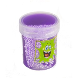 Слайм "Плюх" фиолетовый, контейнер с шариками