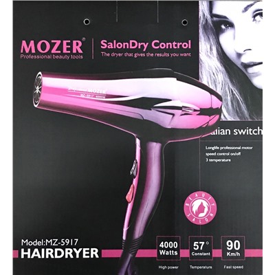 Профессиональный фен для волос Mozer #MZ-5917# 4000W Провод 1,5 метра