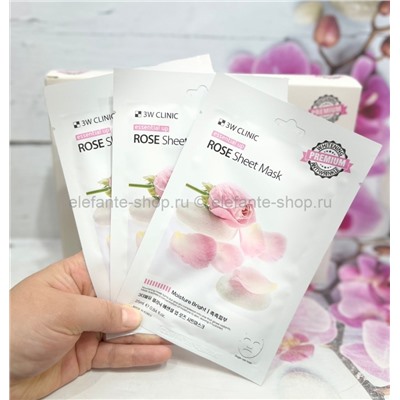 Тканевые маски для лица 3W Clinic Essential Up Rose Sheet Mask 10 штук (78)